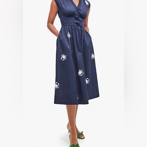 Kate Spade Snappy Poplin Bow Dress Sz.12 - Picture 3 of 6